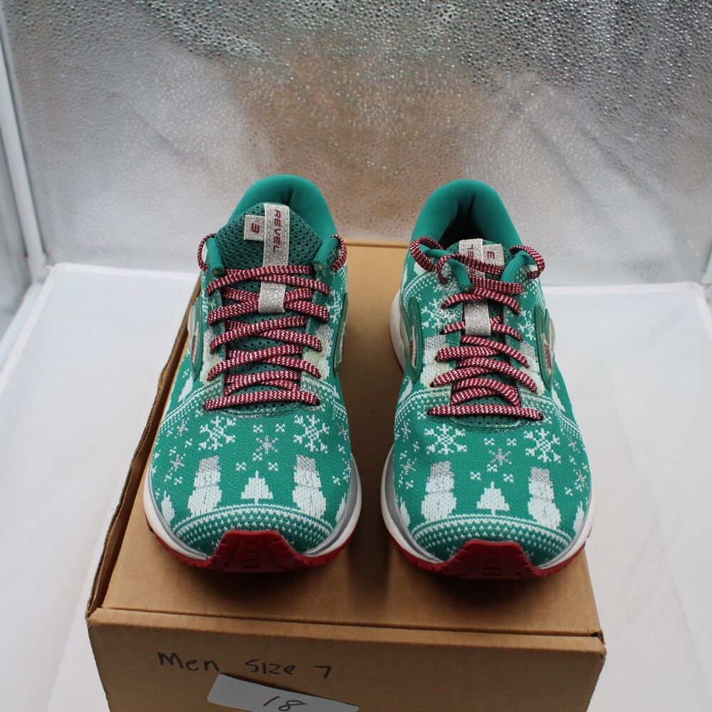 Brooks Revel 3 Women 8.5 / Men 7 Run Merry Christmas Ugly Sweater Running Shoes